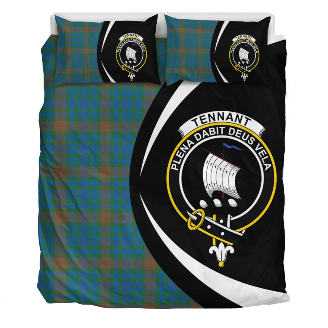 Tennant Yules Ancient Clan Badge Tartan Bedding Set Circle Style