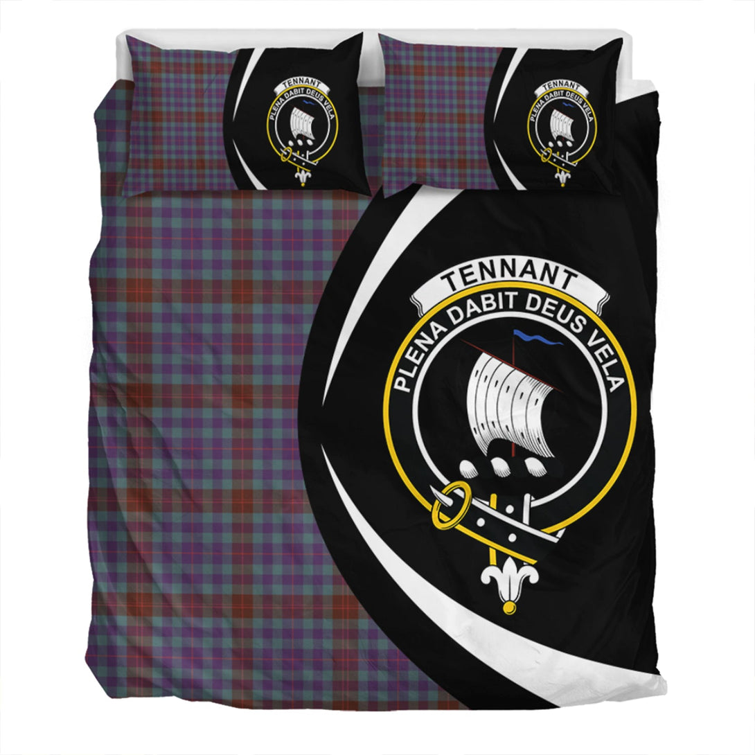 Tennant Yules Weathered Clan Badge Tartan Bedding Set Circle Style