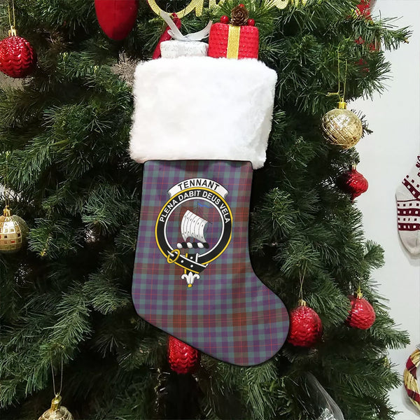 Tennant Yules Weathered Clan Badge Tartan Christmas Stocking