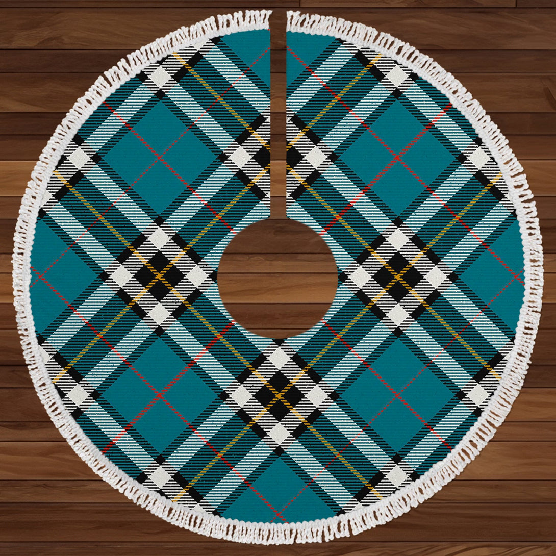 Thomson Blue (MacThomas Blue Thompson Dress) Ancient Clan Badge Tartan Christmas Tree Skirt