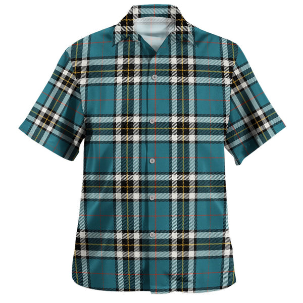 Thomson Blue (MacThomas Blue Thompson Dress) Ancient Clan Badge Tartan Hawaiian Shirt