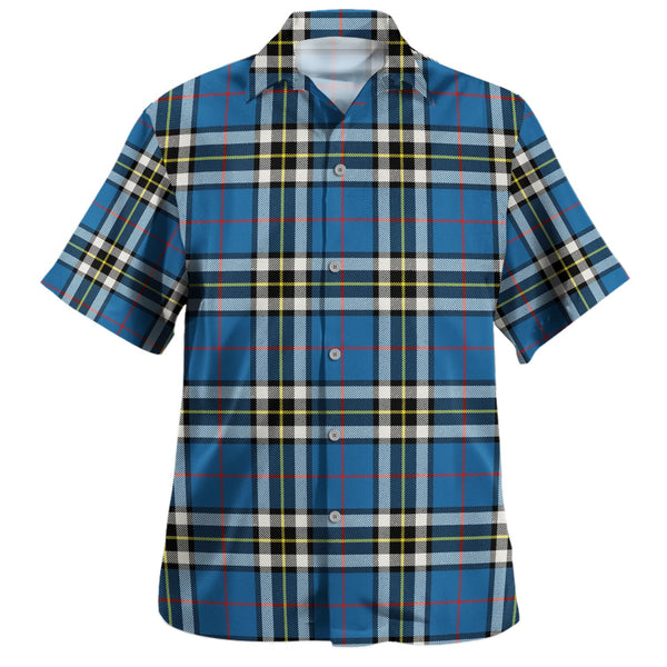 Thomson Blue (MacThomas Blue Thompson Dress) Modern Clan Badge Tartan Hawaiian Shirt