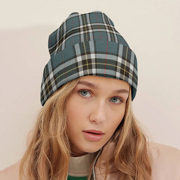 Thomson Blue (MacThomas Blue Thompson Dress) Weathered Tartan Knitted Beanie