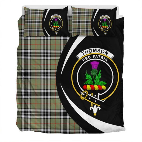 Thomson Camel (MacThomas Thompson Camel) Ancient Clan Badge Tartan Bedding Set Circle Style