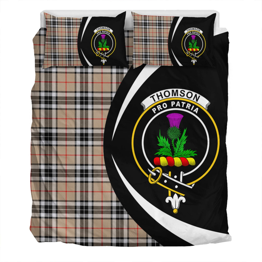 Thomson Camel (MacThomas Thompson Camel) Modern Clan Badge Tartan Bedding Set Circle Style