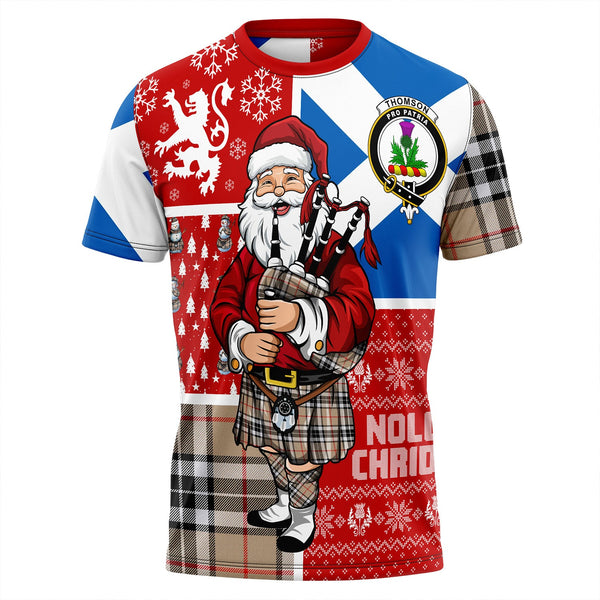 Thomson Camel (MacThomas Thompson Camel) Modern Clan Badge Tartan T-Shirt Scotland Christmas Santa