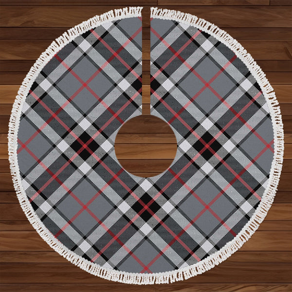 Thomson Dress Grey (Thompson Dress Grey) Weathered Tartan Christmas Tree Skirt