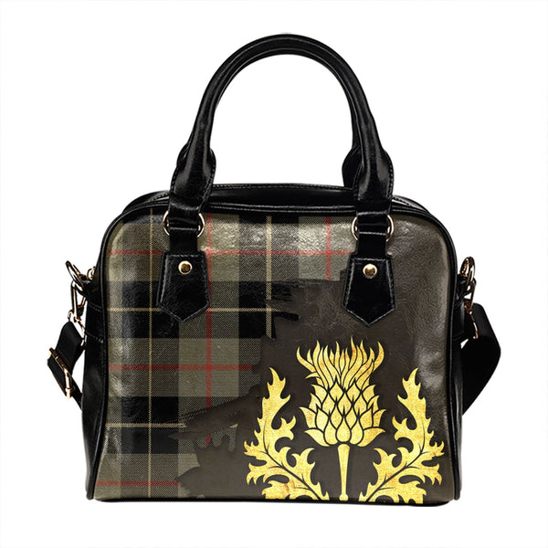 Thomson Grey 2 (Thompson Grey 2) Ancient Tartan Shoulder Handbag Thistle Oldest Style