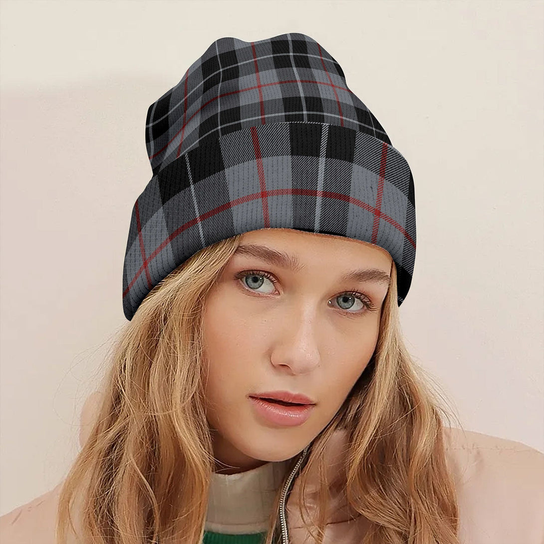 Thomson Grey 2 (Thompson Grey 2) Modern Tartan Knitted Beanie