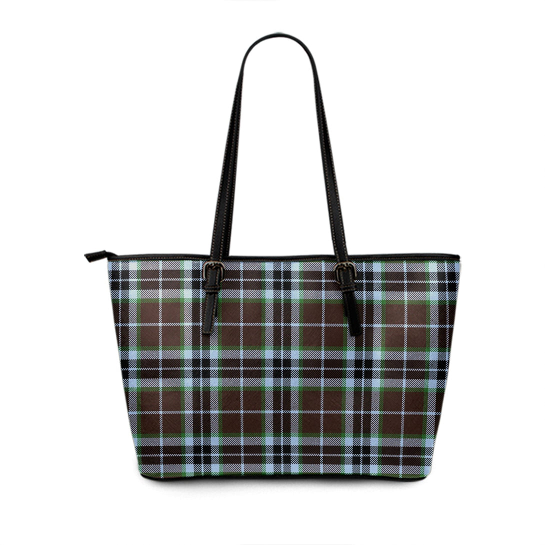 Thomson Hunting (MacThomas Thompson Hunting) Modern Tartan Leather Tote Bag