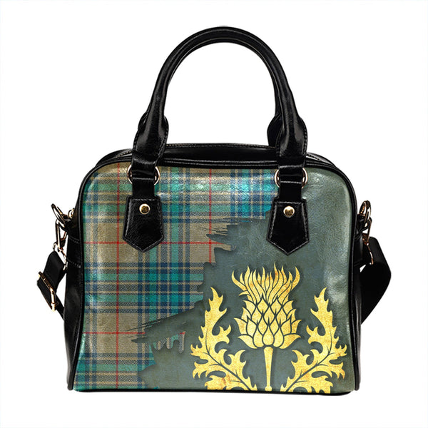 Thorburn USA (Thurburn USA) Modern Tartan Shoulder Handbag Thistle Oldest Style