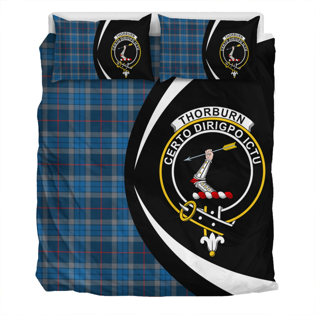 Thorburn (Thurburn) Modern Clan Badge Tartan Bedding Set Circle Style