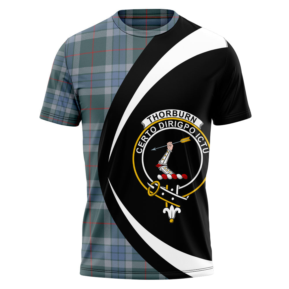 Thorburn (Thurburn) Weathered Clan Badge Tartan T-Shirt Circle Style Personalized