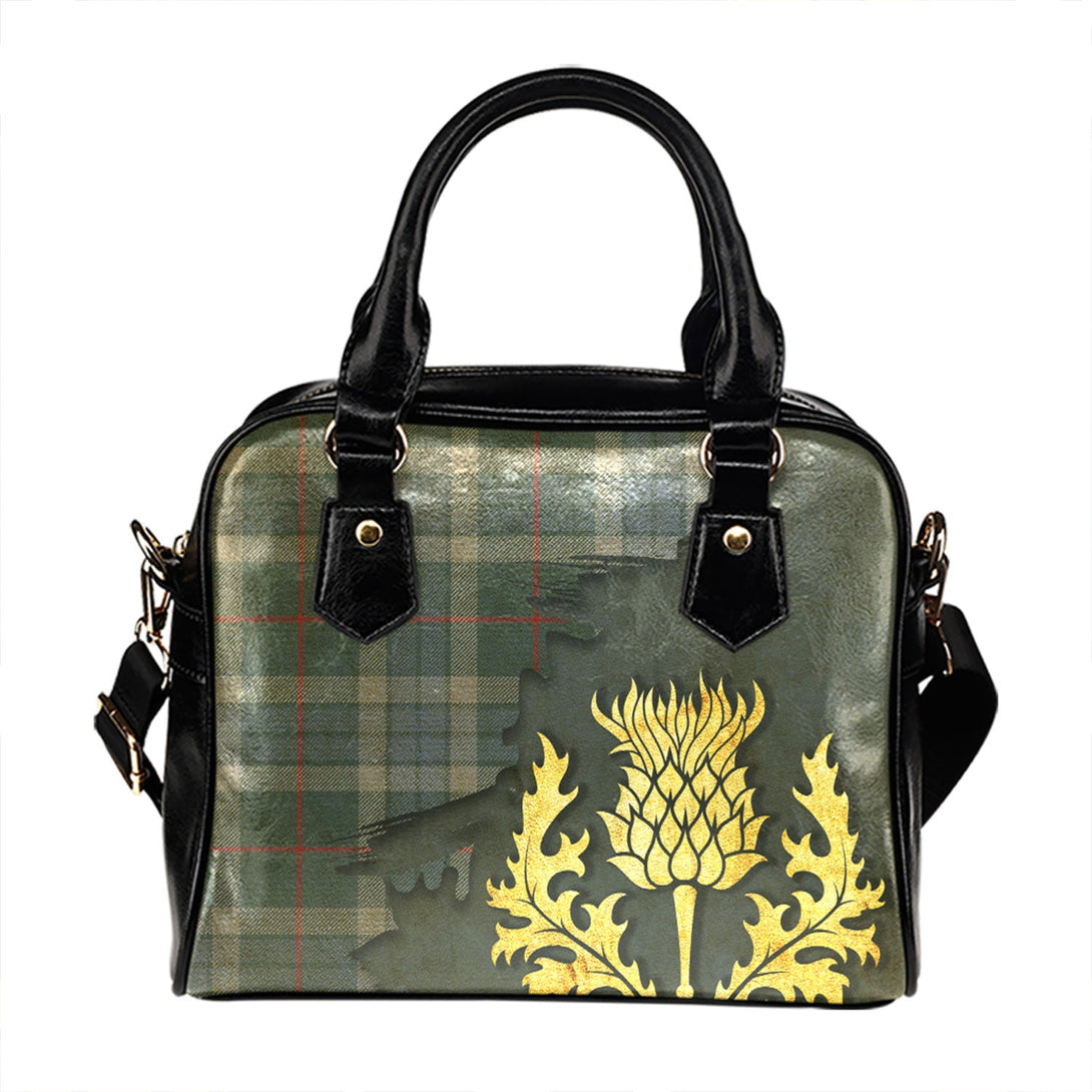 Thorburn (Thurburn) Weathered Tartan Shoulder Handbag Thistle Oldest Style