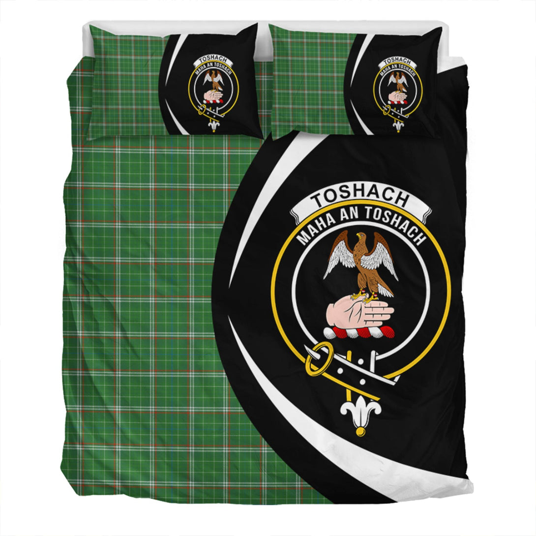 Toshach Ancient Clan Badge Tartan Bedding Set Circle Style