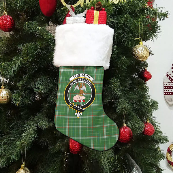 Toshach Ancient Clan Badge Tartan Christmas Stocking