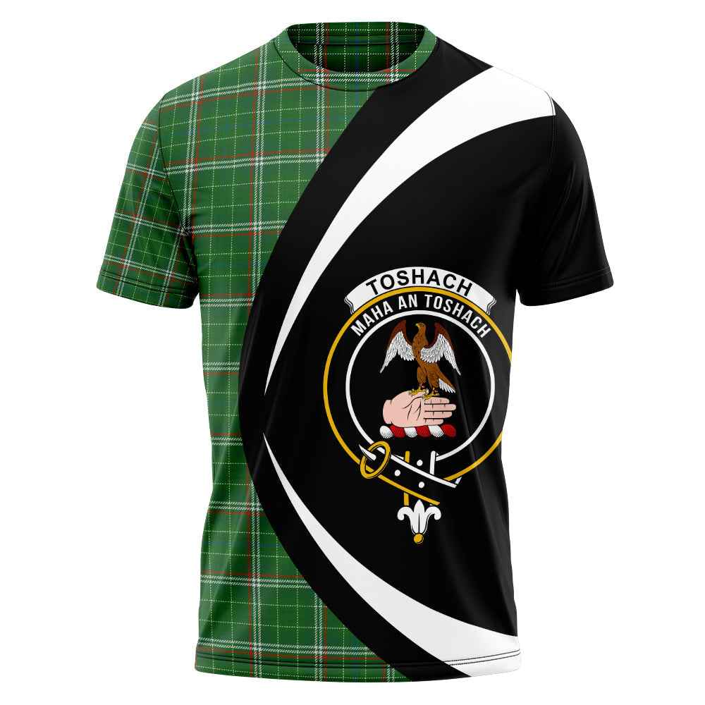 Toshach Ancient Clan Badge Tartan T-Shirt Circle Style Personalized