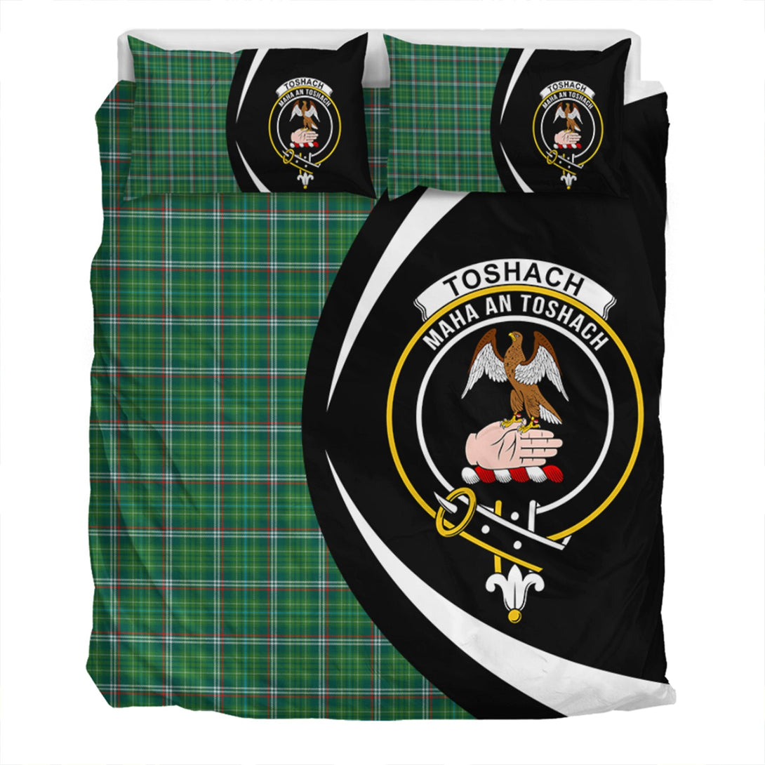 Toshach Modern Clan Badge Tartan Bedding Set Circle Style