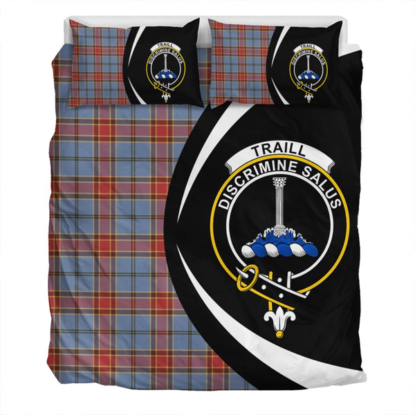 Traill (Trayle) Ancient Clan Badge Tartan Bedding Set Circle Style