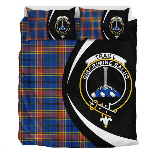 Traill (Trayle) Modern Clan Badge Tartan Bedding Set Circle Style