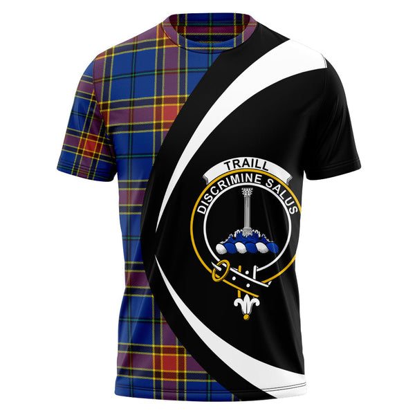 Traill (Trayle) Modern Clan Badge Tartan T-Shirt Circle Style Personalized