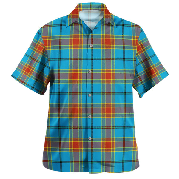 Traill (Trayle) Weathered Clan Badge Tartan Hawaiian Shirt