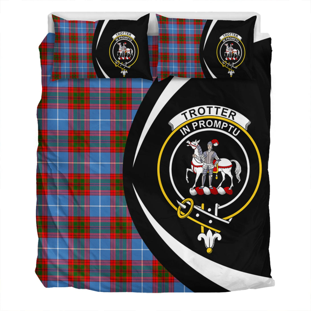 Trotter Clan Badge Tartan Bedding Set Circle Style