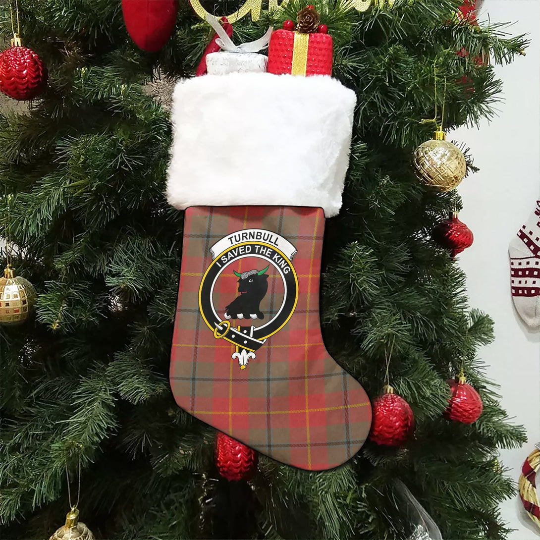 Turnbull Dress Weathered Clan Badge Tartan Christmas Stocking