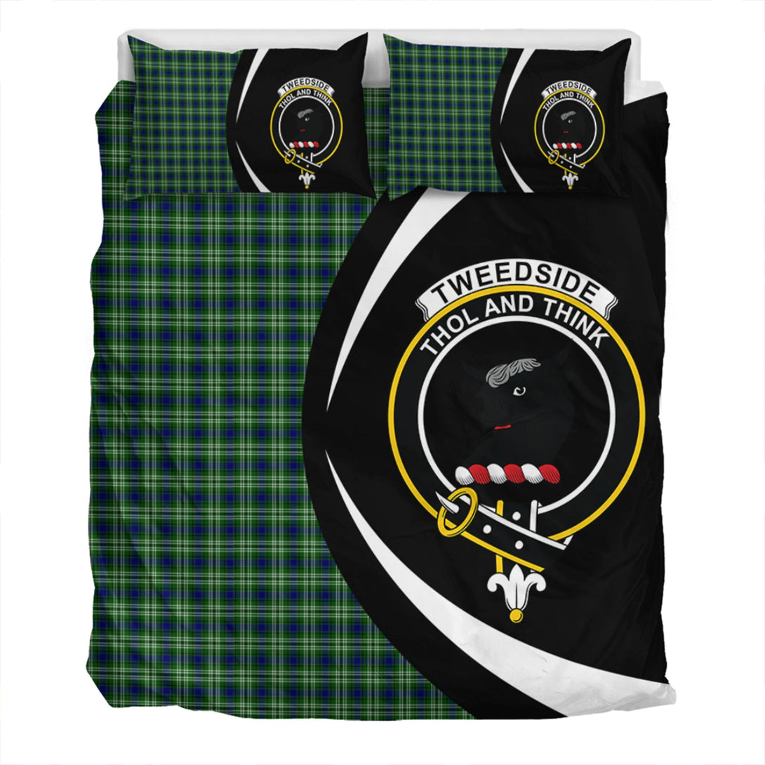 Tweedside District Clan Badge Tartan Bedding Set Circle Style