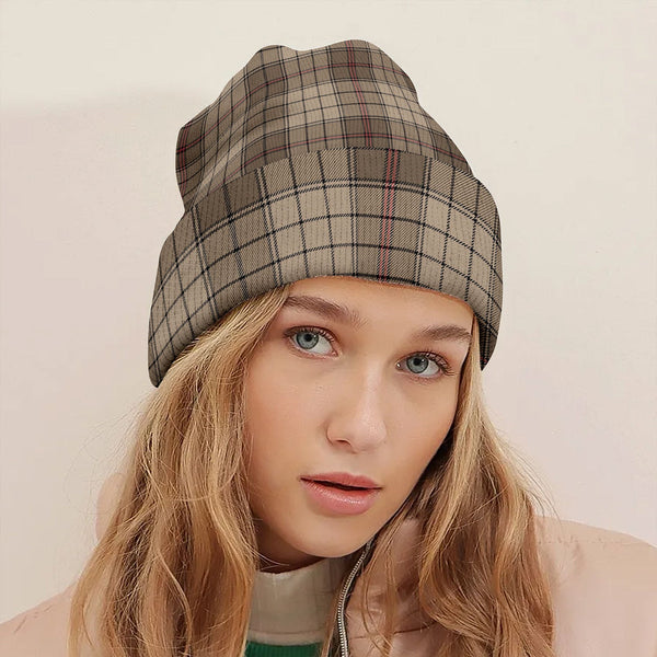 Ulster Brown Ancient Tartan Knitted Beanie