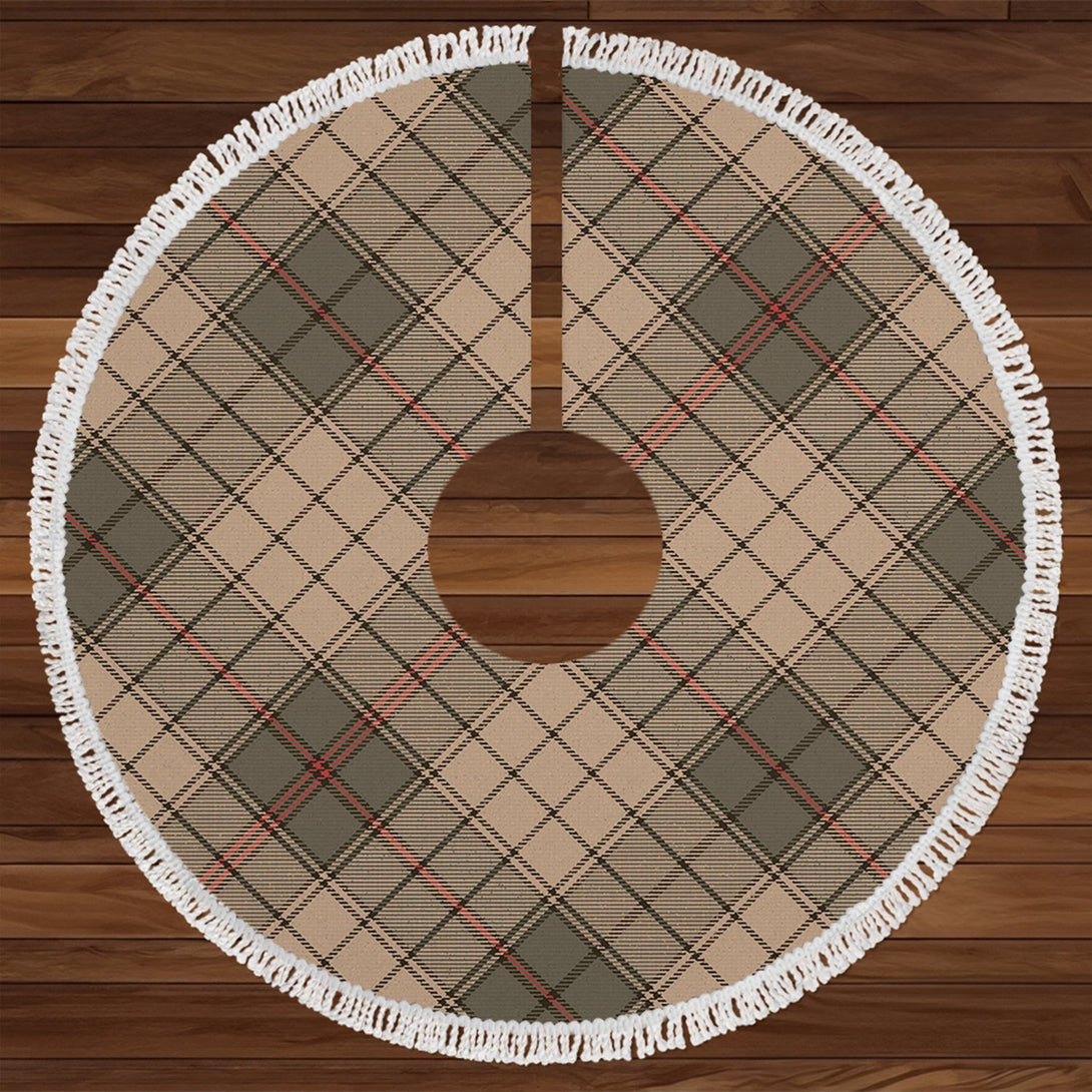 Ulster Brown Weathered Tartan Christmas Tree Skirt