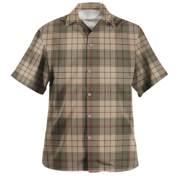 Ulster Brown Weathered Tartan Hawaiian Shirt