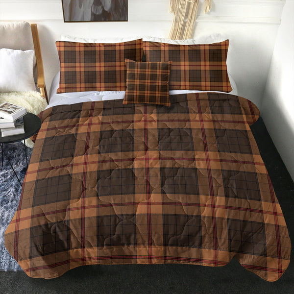 Ulster Peat Modern Tartan Comforter