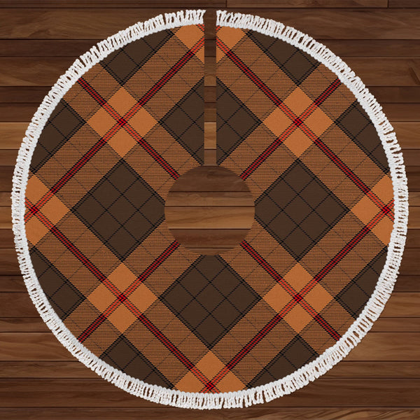 Ulster Peat Modern Tartan Christmas Tree Skirt