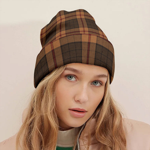 Ulster Peat Modern Tartan Knitted Beanie