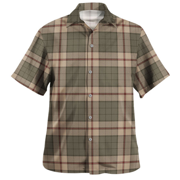 Ulster Peat Weathered Tartan Hawaiian Shirt