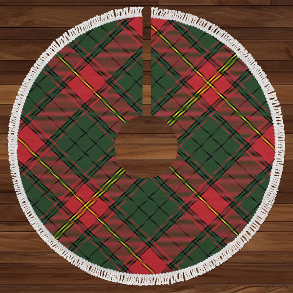 Ulster Red Modern Tartan Christmas Tree Skirt