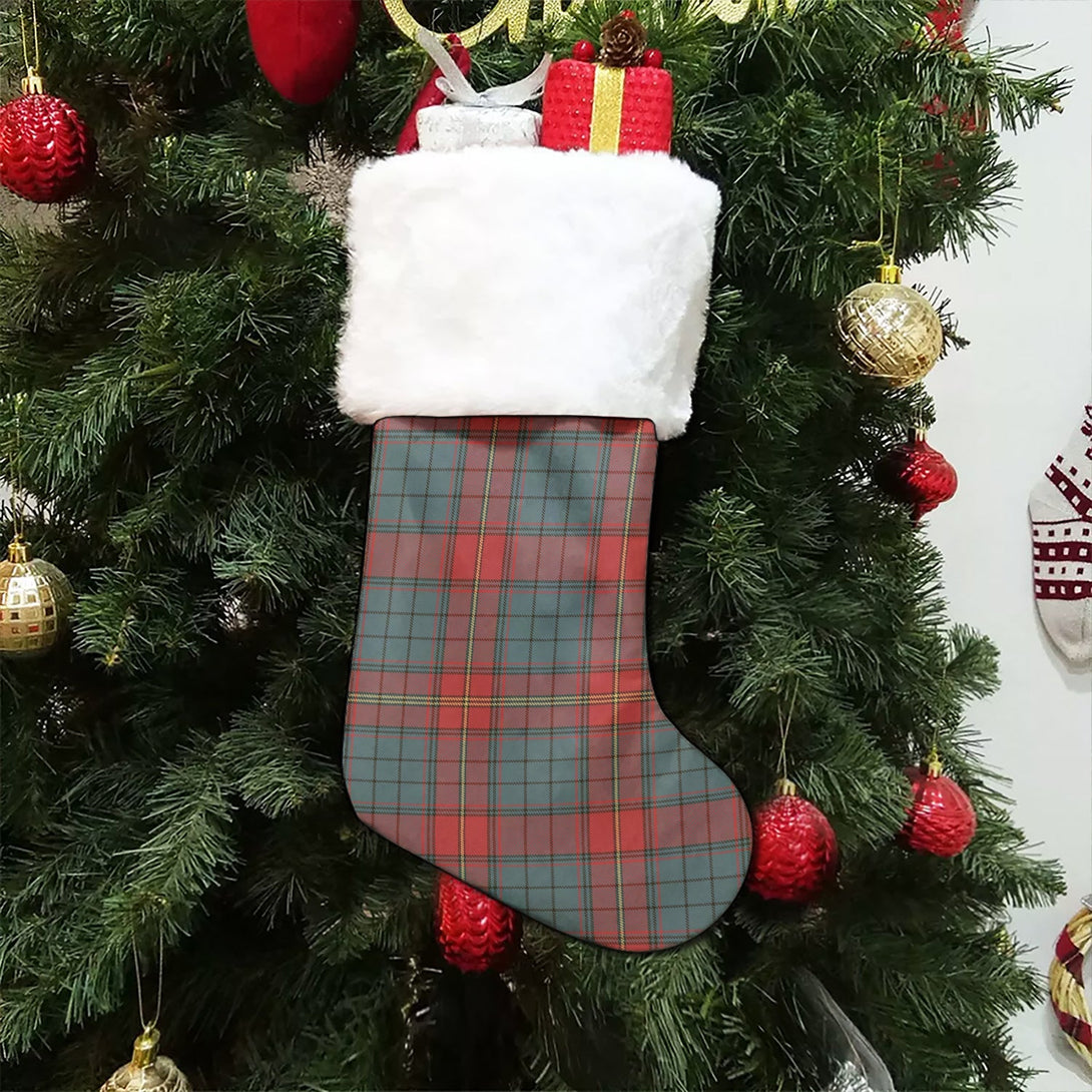 Ulster Red Weathered Tartan Christmas Stocking