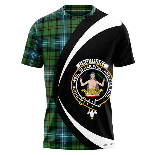 Urquhart Ancient Clan Badge Tartan T-Shirt Circle Style Personalized