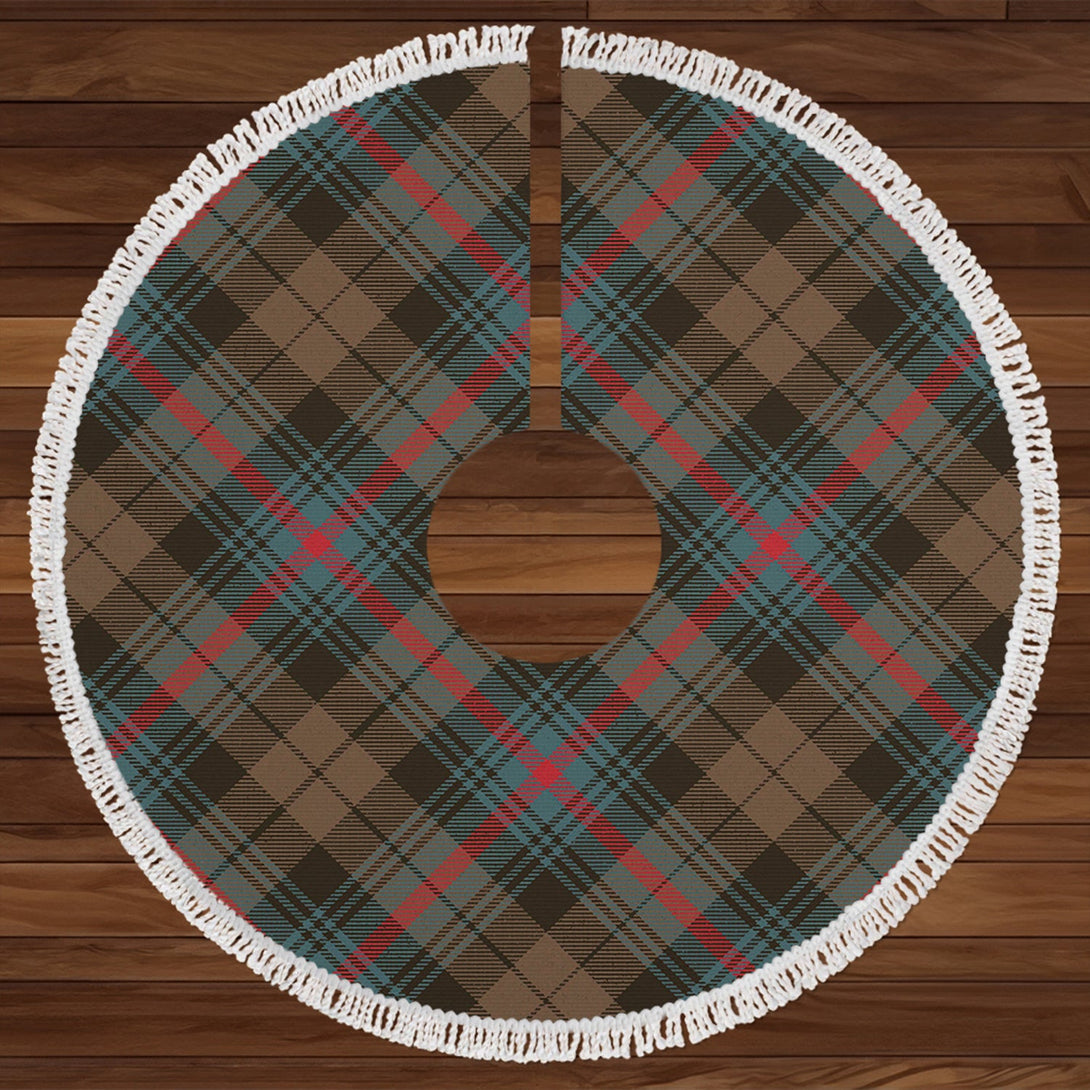 Urquhart Broad Red Weathered Tartan Christmas Tree Skirt