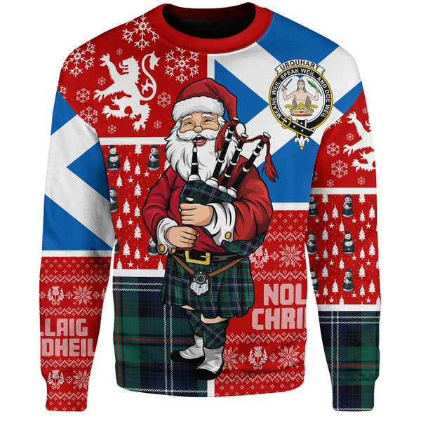 Urquhart Modern Clan Badge Tartan Sweatshirt Scotland Christmas Santa