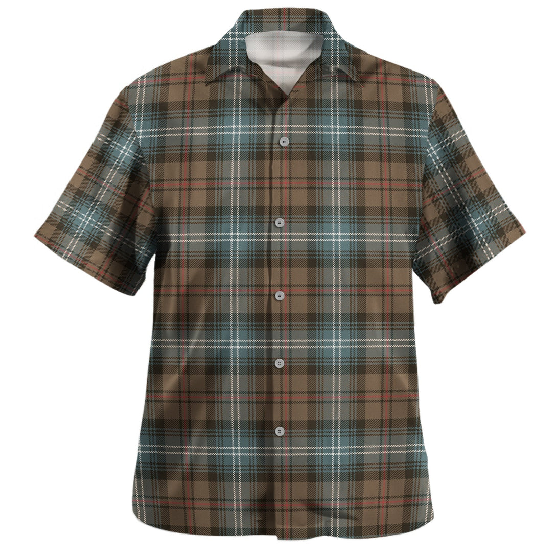 Urquhart Weathered Clan Badge Tartan Hawaiian Shirt