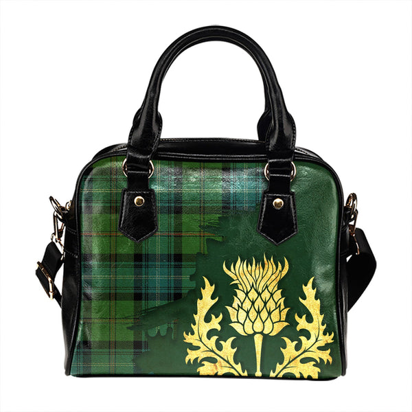 Urquhart White Lines (Urquhart Ancient) Ancient Tartan Shoulder Handbag Thistle Oldest Style