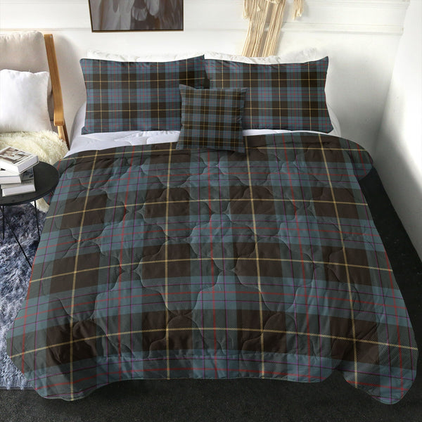 Vipont Yellow line Weathered Tartan Comforter