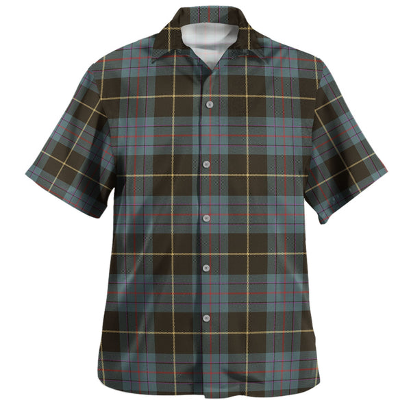 Vipont Yellow line Weathered Tartan Hawaiian Shirt