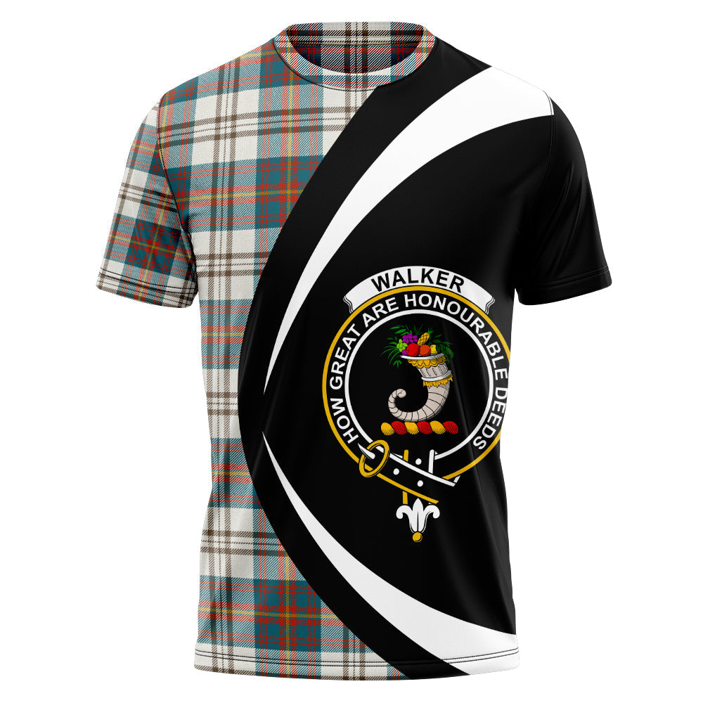 Walker Dress Ancient Clan Badge Tartan T-Shirt Circle Style Personalized