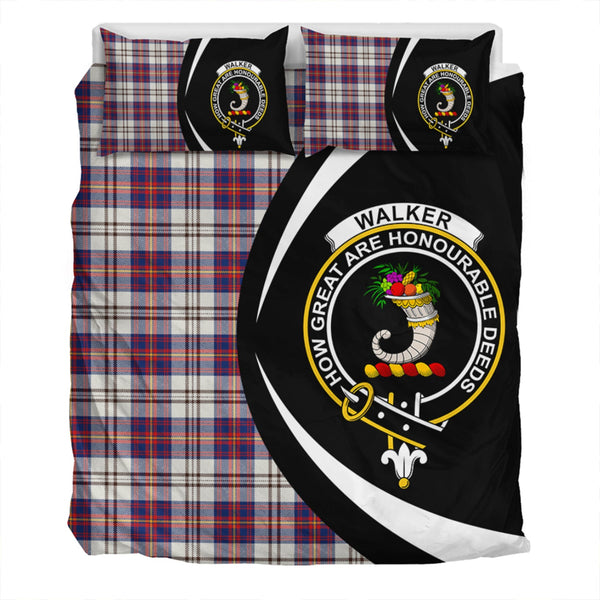 Walker Dress Modern Clan Badge Tartan Bedding Set Circle Style