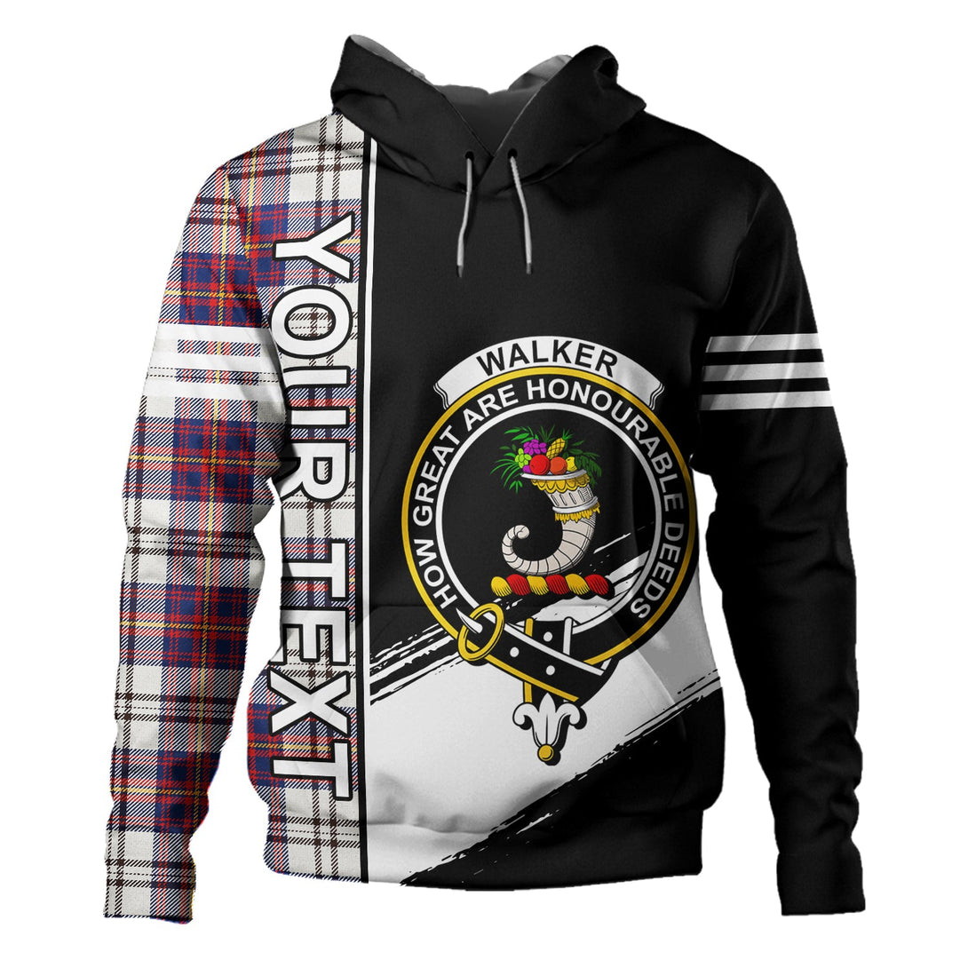 Walker Dress Modern Clan Badge Tartan Hoodie Quarter Style Personalized