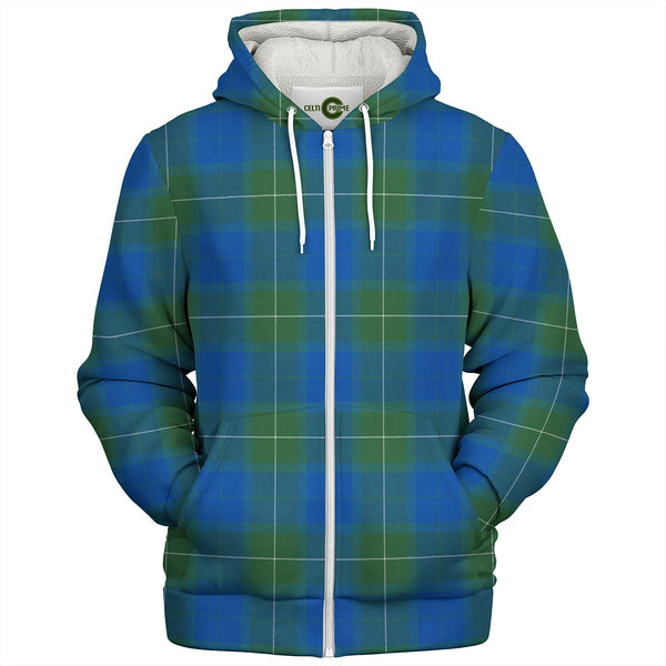 Wallace Blue (Wallas Blue) Ancient Tartan Sherpa Hoodie