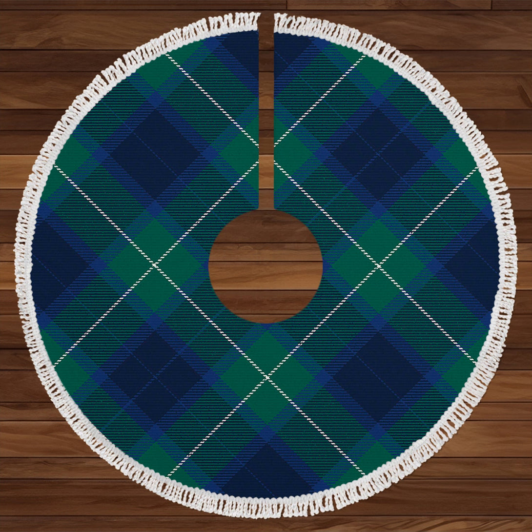 Wallace Blue (Wallas Blue) Modern Tartan Christmas Tree Skirt